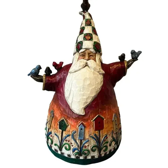 Jim Shore Heartwood Creek birdhouse Santa folk art figure B105532 Rare - Picture 1 of 7